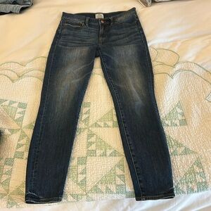 J Crew 9” High Rise Toothpick Jeans